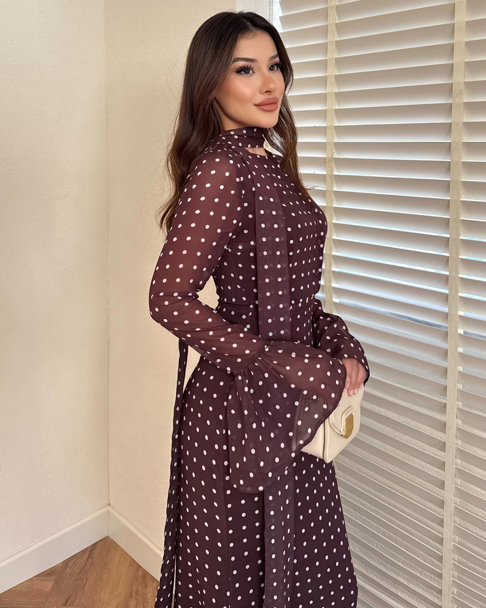 Maxi haljina Hivera - smeđa