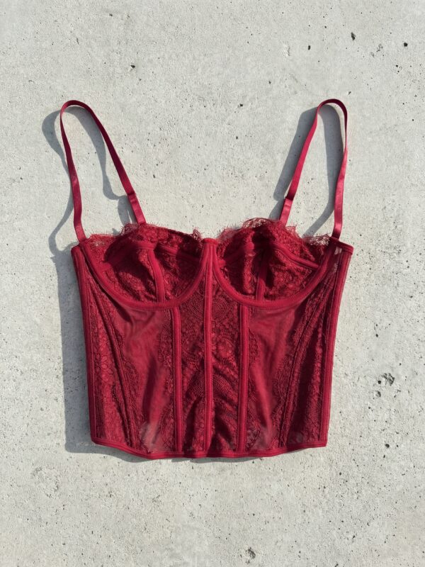 Top - korzet Lea - bordo