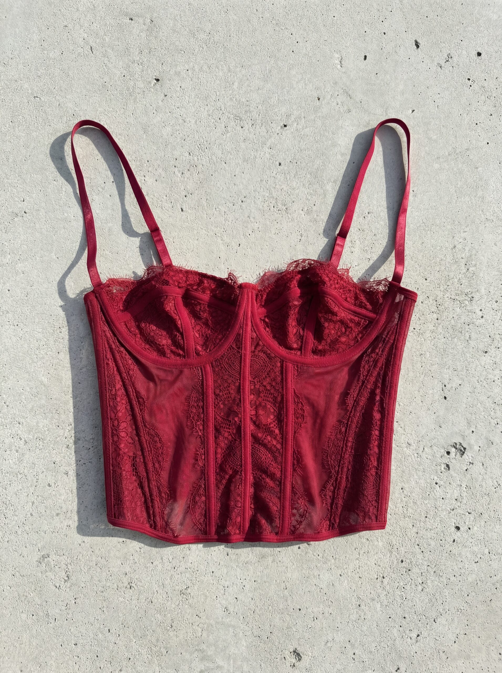 Top - korzet Lea - bordo