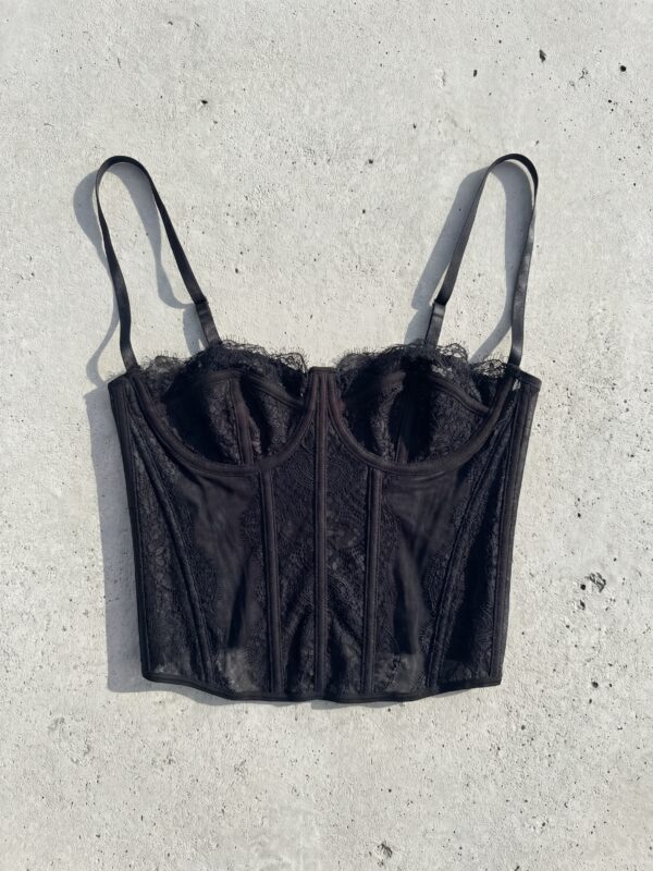 Top - korzet Lea - crni
