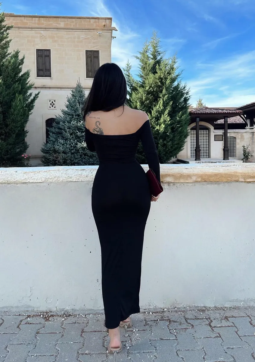 Midi haljina Zalara - crna - Slika 3