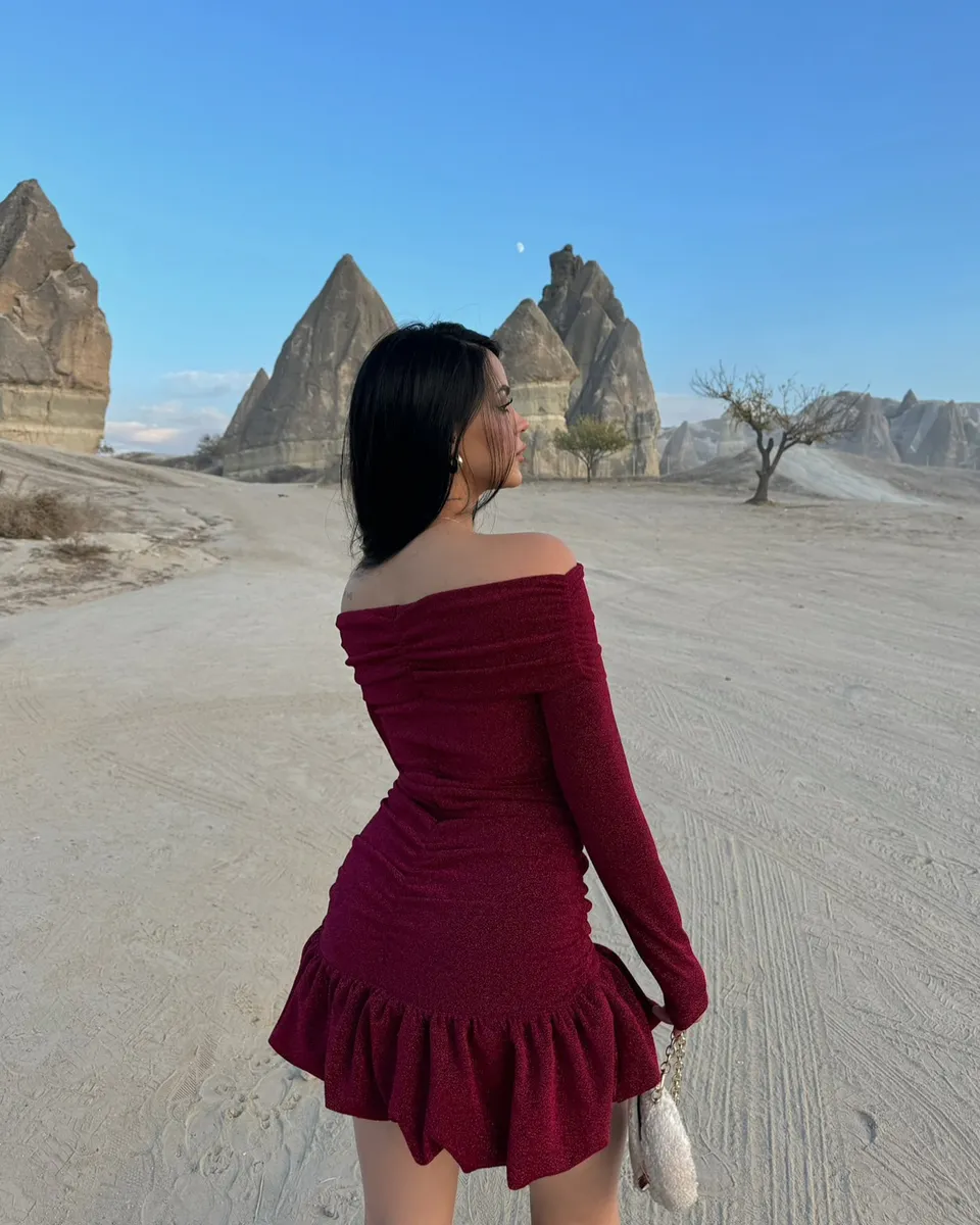 Mini haljina Lucile - bordo
