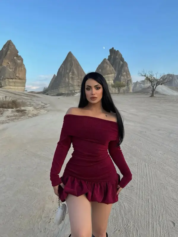 Mini haljina Lucile - bordo