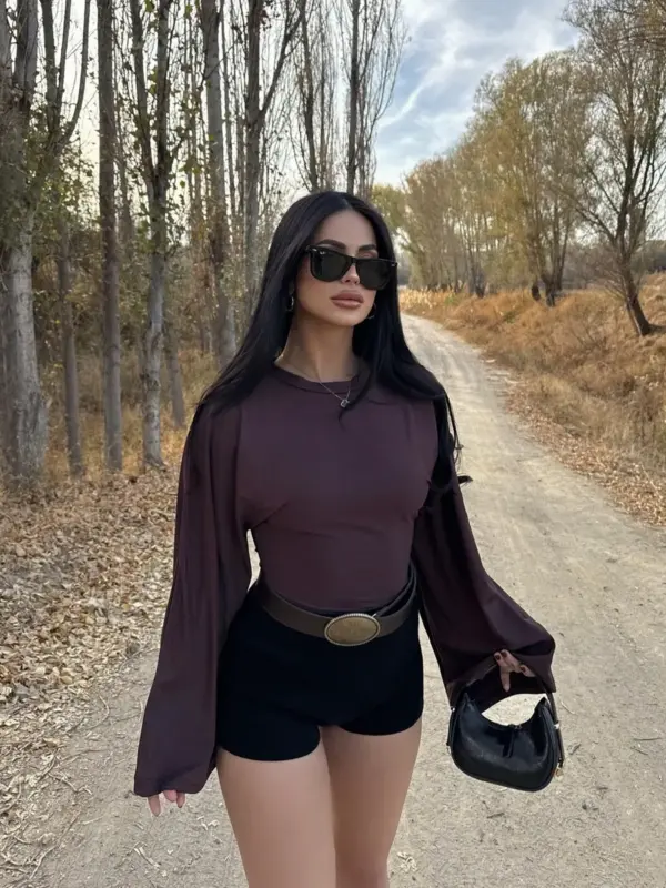 Majica Florisa - smeđa