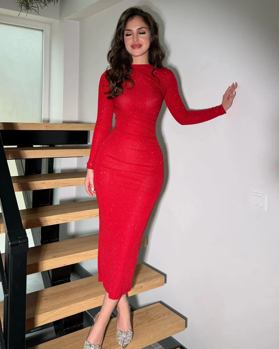 Midi haljina Rayla - crvena