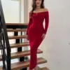 Midi haljina Lexie - crvena