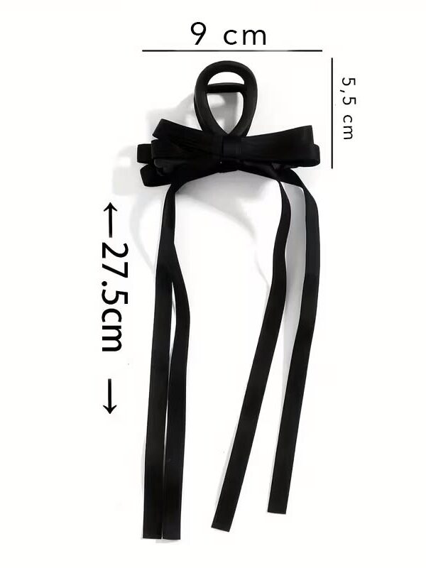 Šnala za kosu s trakama - crna 7 Lunatik