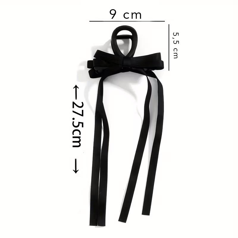 Šnala za kosu s trakama - crna 4 Šnala za kosu s trakama - crna - Slika 4