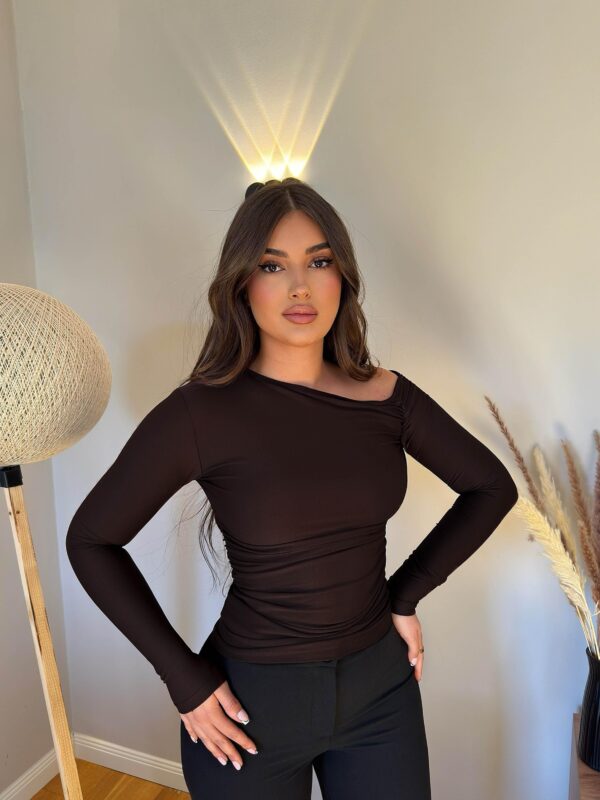 Majica Nadiya - tamnosmeđa