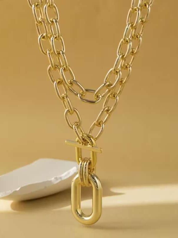 Slojevita ogrlica set 2 komada - golden 6 Lunatik