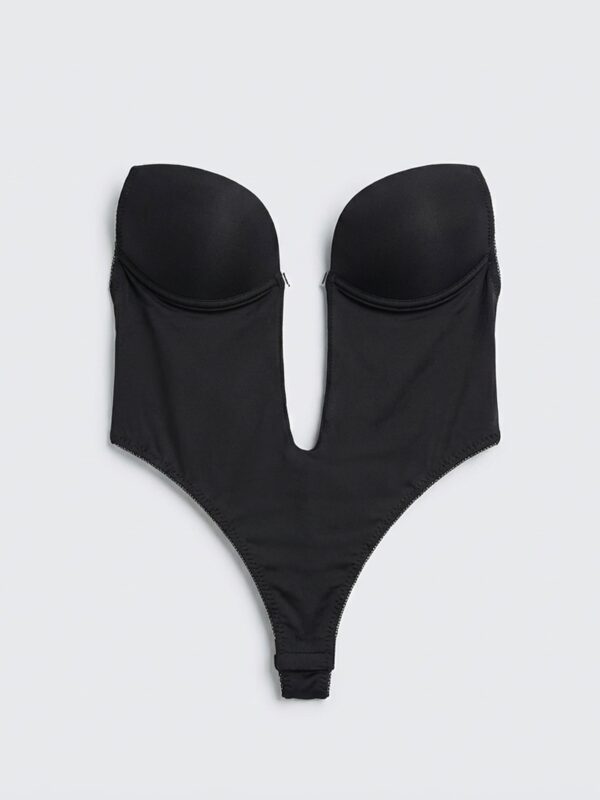 Deep cut body sa umetnutim korpicama i brazilkama - crni 7 Lunatik