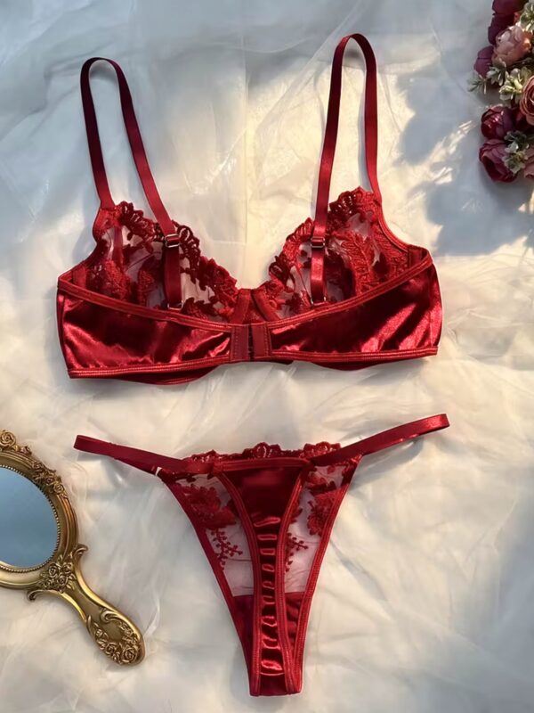 Dvodjelni lingerie set Mea - bordo 6 Lunatik