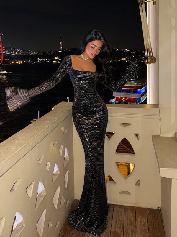 Maxi haljina Tanith - crna 6 Lunatik