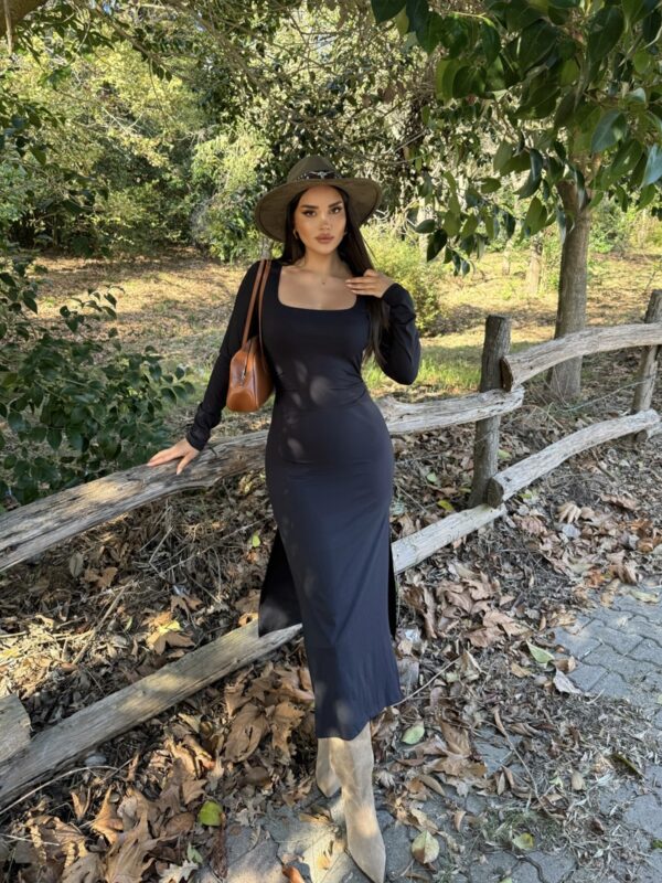 Midi haljina Zelinda - crna 10 Lunatik