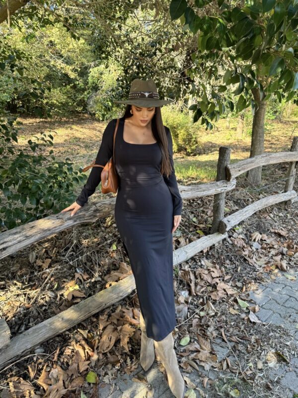 Midi haljina Zelinda - crna 11 Lunatik