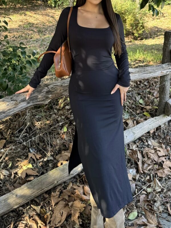 Midi haljina Zelinda - crna 8 Lunatik