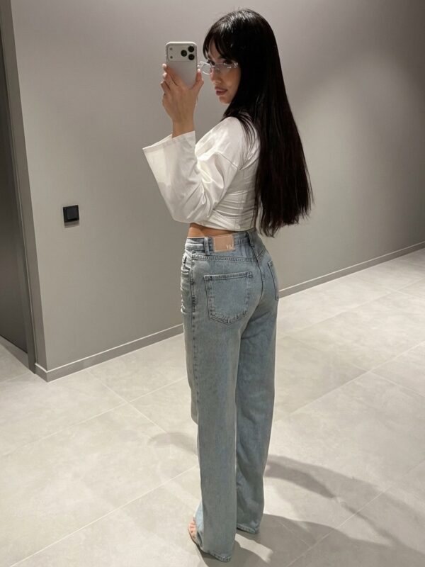 Farmerice ravna nogavica Palais - svijetli teksas 6 Lunatik