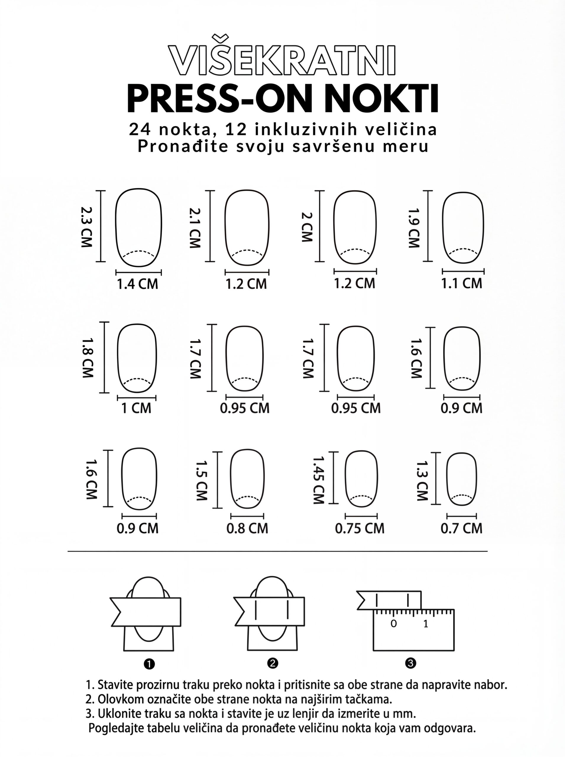 Press on ovalni nokti - bordo
