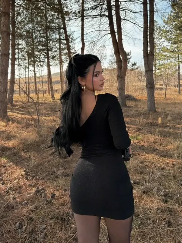 Mini haljina Morvella - crna 5 Lunatik