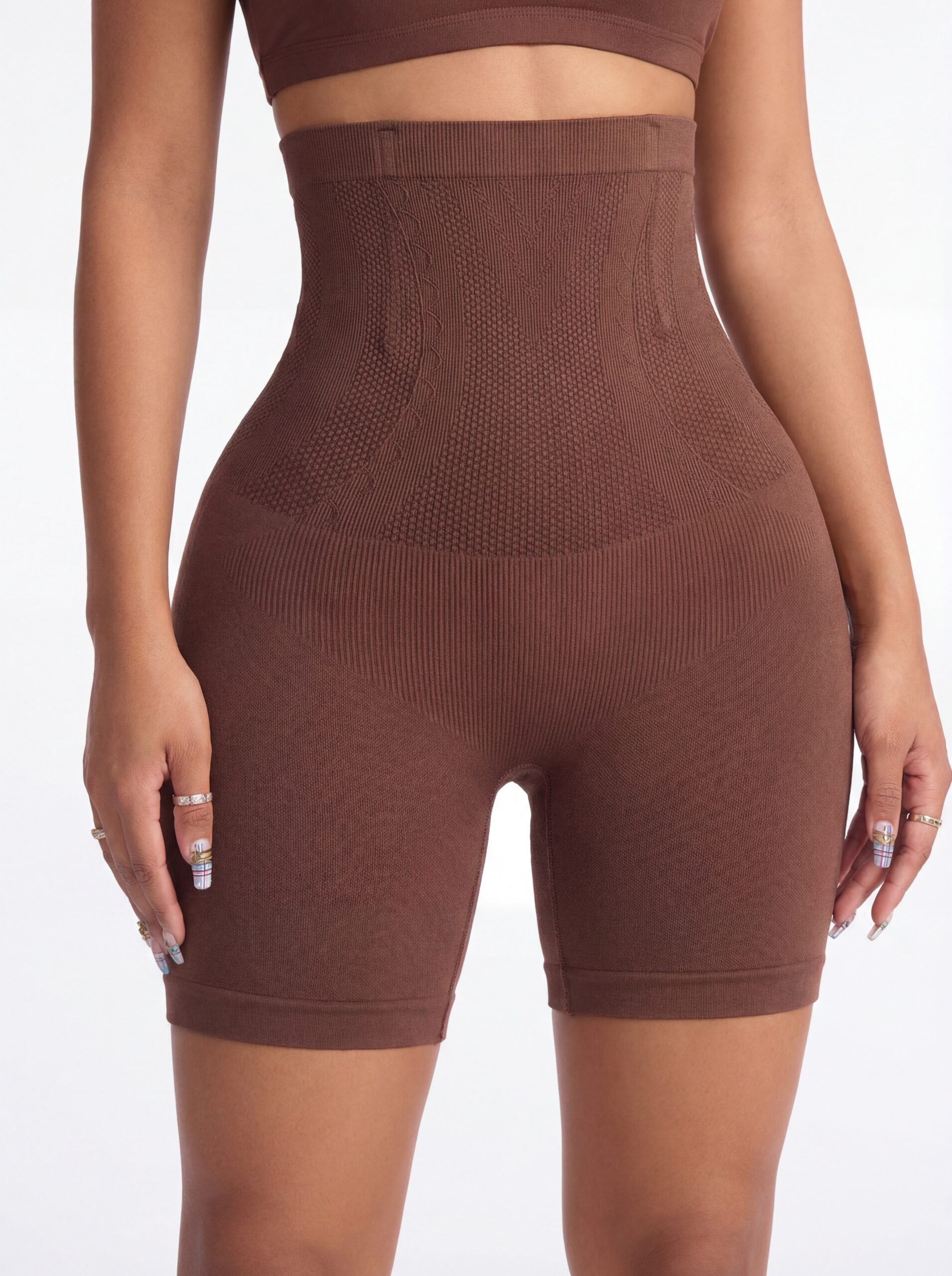 Steznik bokserice - visok struk i oblikovanje tijela - smeđe 1 bokserice