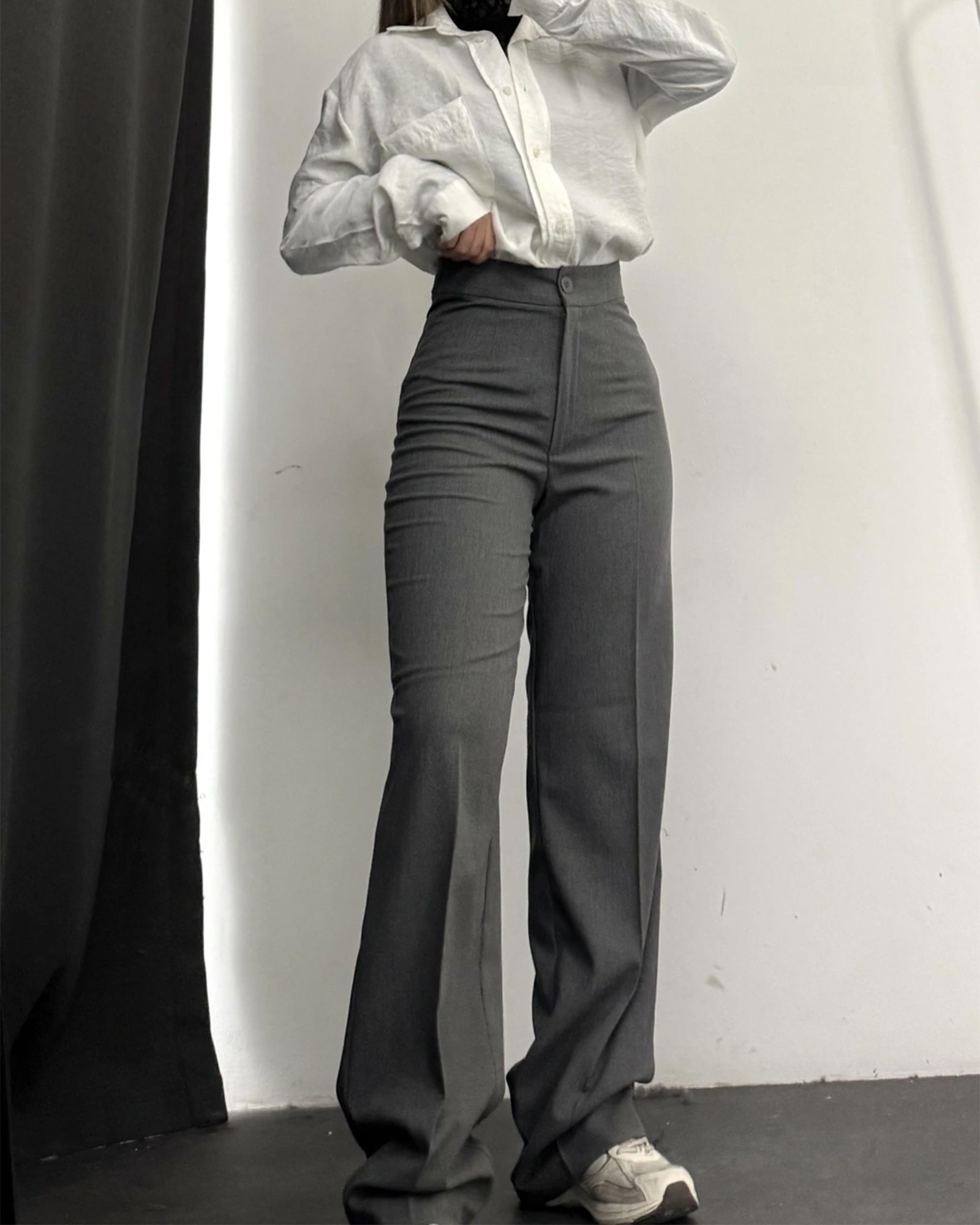 Palazzo hlače Serenze - antracit 2 Palazzo hlače Serenze - antracit - Slika 2