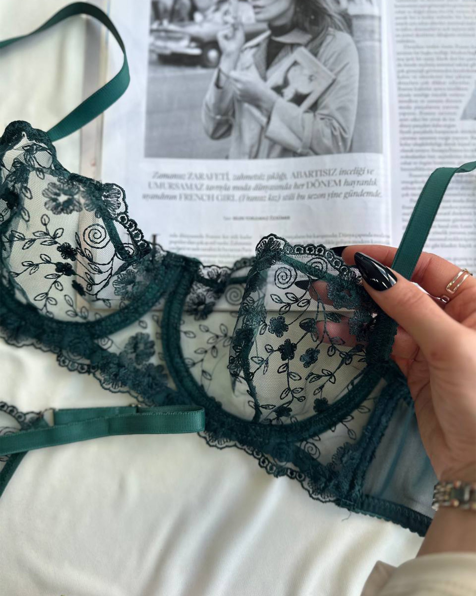 Dvodjelni lingerie set Rita - zeleni