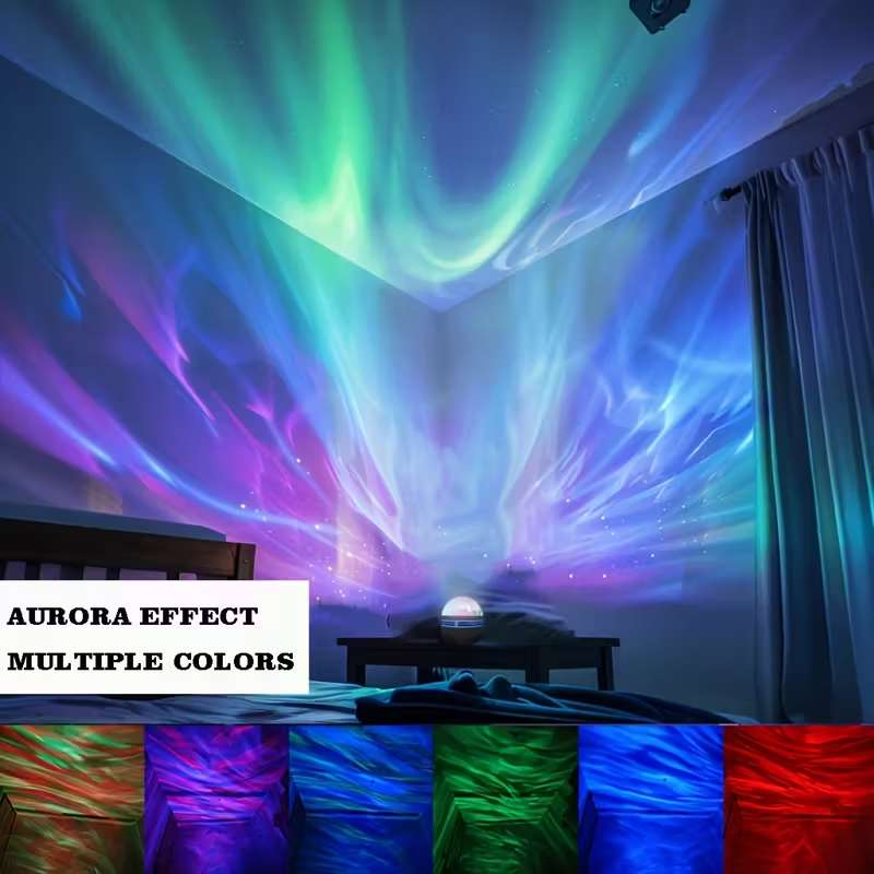 USB Aurora LED projektor noćna lampa  -  ambijentalno svjetlo u više boja